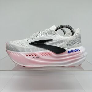 Brooks Glycerin Max 1204361B118 White Pink Running Shoes Cushion Women Size 8
